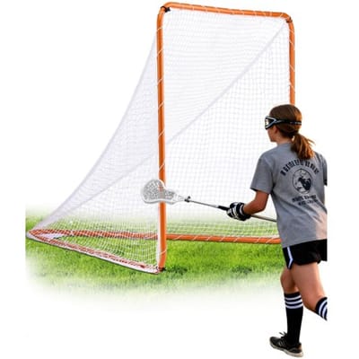 VEVOR Lacrosse Doel, 1,80 x 1,80 m lacrosse net, stalen frame lacrosse trainingsapparatuur voor in de achtertuin, draagbaar lacrosse doel met draagtas, snel en eenvoudig op te zetten, perfect voor training