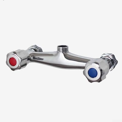 Dailygoods- Douchemengkraan Chroom - Thermostatische Douchekraan - Wandmontage - Koper - Dubbele Uitgang - Hoogwaardig Materiaal