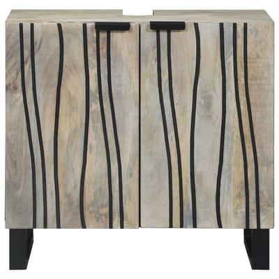 vidaXL - Wastafel - kabinet - voor - de - badkamer - Wit - 62 - x - 33 - x - 58 - cm