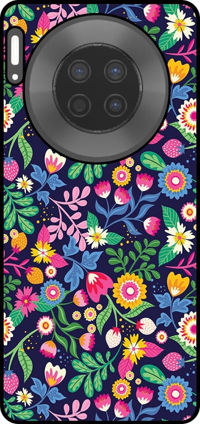 Smartphonica Telefoonhoesje Geschikt voor Huawei Mate 30 met bloemen opdruk - TPU backcover case flower design geschikt voor Huawei Mate 30