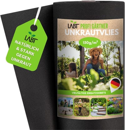 Onkruiddoek - Worteldoek Tuinvlies - Onkruid Vrij Houden - Waterdoorlatend UV-bestendig - 50 m² - Zwart
