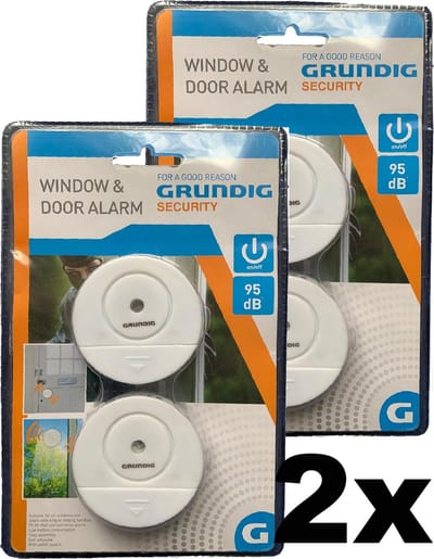 Window & Door Alarm - Grundig - Krachtig alarm 95dB - Set van 4 stuks