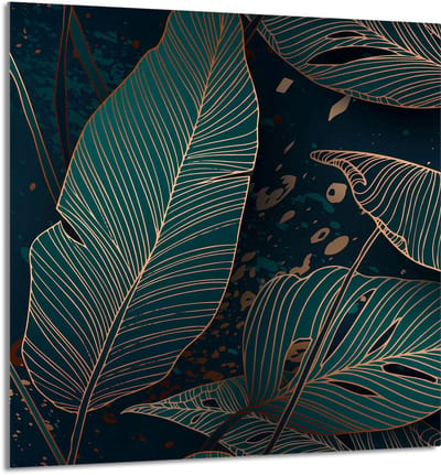 TMK ArtDeko Serie - Glazen Beschermpaneel - 60x65 cm - Veelzijdige Toepassing - Schokbestendig