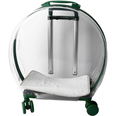 Transparante Anti-botsing Metalen PC Schaal Huisdier Rolkooi Kattenren Wagentje gray