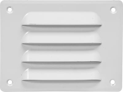 Paneir Airdesigns- metaal-140 X 105 - omgezette rand - opbouw - aanvoer & afvoer - wit