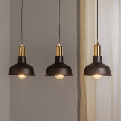 EMIBIG LIGHTING Hanglamp Gubo, 3-lamps, zwart