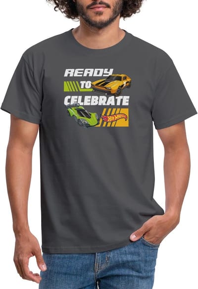 Hot Wheels Verjaardagsdesign Klaar Om Te Vieren T-Shirt Heren