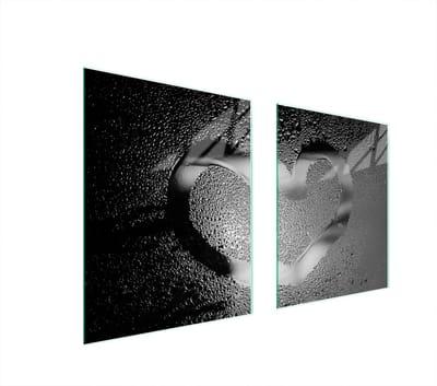 TMK ArtDeko Serie - Glasbescherming Plaat - 85x52 cm - Hart Design - Veilig en Praktisch
