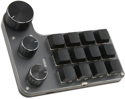 Allecto - Mini Macro Mechanisch Gaming Toetsenbord - Programmeerbare Toetsen - Duurzaam en Compact - USB Bekabeld - Perfect voor Gamers - Ergonomis...