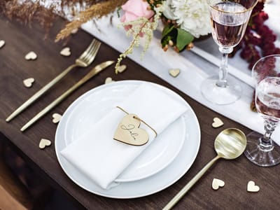 Partydeco - Plaatskaartjes / Labels - Plaatskaartjes Hart (10 stuks)