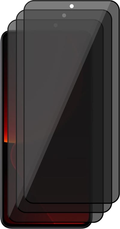 Privacy Screenprotector geschikt voor Xiaomi Redmi 13T / 13T Pro - 3x Volledig Dekkend Glas Screen Protector