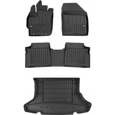 FROGUM PROLINE 3D Set - Rubberen Automatten + Kofferbakmat - Geschikt voor TOYOTA Prius III (2009-2015) - Zwart
