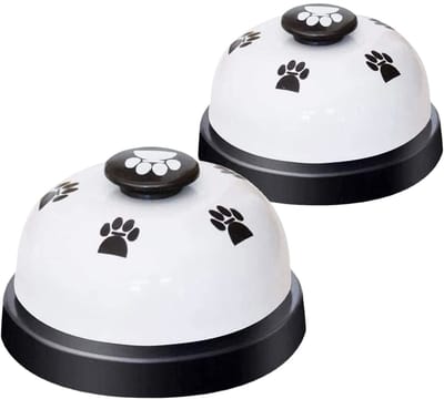 longziming - Hondenbel - Honden speelgoed - Praatknop voor Honden - 2 stuks - Grote knoppen - Helder belgeluid ≥85dB - Antislip voet