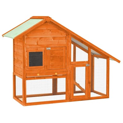 vidaXL - Konijnenhok - 140x63x120 - cm - massief - vurenhout