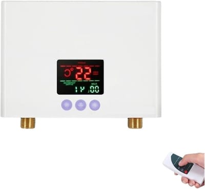 Elektrische Doorstroomverwarmer - Boiler Heater - Keuken Badkamer - Energiebesparend Instelbaar - 210x150x55mm - Wit