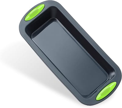 Non-stick silicone broodvormen voor flan, brood, taarten en lasagne - Donkergrijs 28 x 12 x 6,5 cm, ideaal voor bakken en eenvoudig schoonmaken