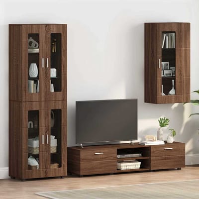 vidaXL Houten Kast Bruin Eiken 50 x 29 x 100 cm Bewerkt hout