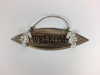 Surfplank 11x36 cm Welkom