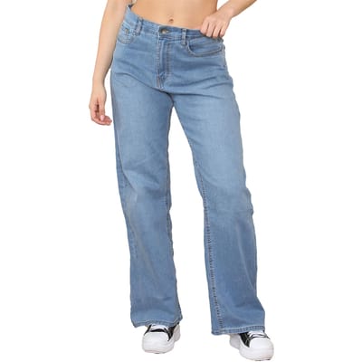 Enzo | Jeans met wijde pijpen voor dames - Lichtblauw