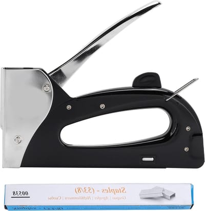 Nietpistool Handmatig - Tacker Spijkerpistool - Doe-het-zelf Projecten - Ergonomisch Ontwerp - 25 x 22 x 4 cm - Grijs