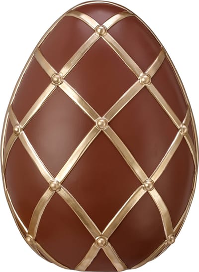 Viv! Christmas Paasdecoratie - XL Chocolade Paasei - pasen - bruin goud - 32cm