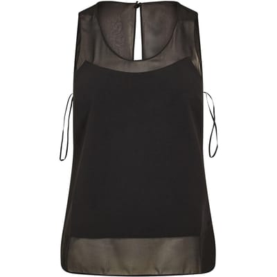 Ted Baker Dames/Dames Paneel Mouwloos Topje (Zwart)