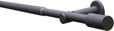 Complete Gordijnroede Set Uitschuifbaar 120-210 cm SteenGrijs Inclusief Bevestigingsmateriaal