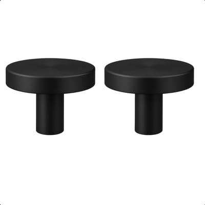 2X Meubelknop Harbor Rond Zwart Ø30mm - Knoppen voor keukenkast - deurknopjes - Meubelknoppen / Kastknoppen zwart