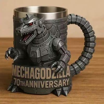 6 Soorten Godzilla Anime Perifere Model Ornament Waterbeker Godzilla 70ste Verjaardag 3D Hars Mok Cartoon Koffiekopjes Kindercadeau 14x12x11cm