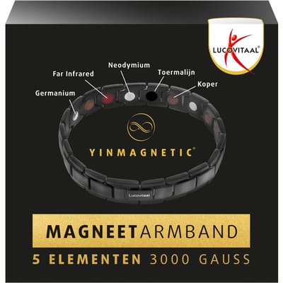 Lucovitaal Yinmagnetic Magneet Armband Zwart