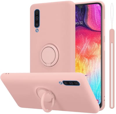 Cadorabo Hoesje geschikt voor Samsung Galaxy A50 4G / A50s / A30s in LIQUID ROZE - Beschermhoes van flexibel TPU silicone Case Cover met ring