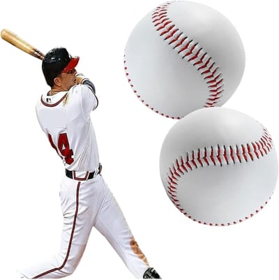 Honkbalballen Set - Trainingsballen - Sport Oefenen - Handgenaaid PVC - 7.2 cm - Wit