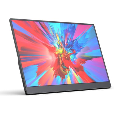 Moniteur portable de jeu 15 pouces FHD1080P IPS avec deux haut-parleurs intégrés HDR UltraSlim externe EU-Plug