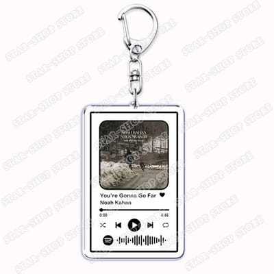 Populaire Zanger Noah Kahan Liedjes Sleutelhangers voor Vrouwen Accessoires Tas Stick Seizoen Muziek Code Sleutelring Sieraden Fans Vrienden Cadeaus gray