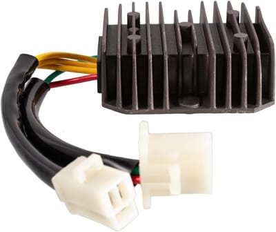 Spanningsregelaar Motorfiets - Elektrische Gelijkrichter - Accu Beschermen - Metalen Heatsink - 5-draads - Zwart