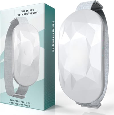 TIM® Warmtekussen oplaadbaar - Warmtekussen - Warmtekussen elektrisch - Wit - 19cm x 10cm x 5cm