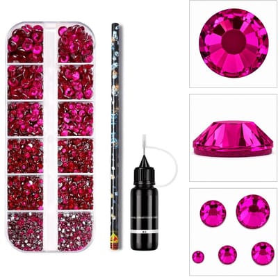 Goodbitz® - Rhinestones - 3-delig - Rhinestones steentjes - Strasssteentjes - Steentjes decoratief - Steentjes nagels - Plak diamantjes - Plaksteentjes