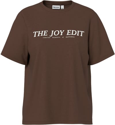 Pieces T-shirt Pcpeek Ss Printed T-shirt Jrs Bc 17165598 Chicory Coffee/the Joy Edit Dames Maat - M