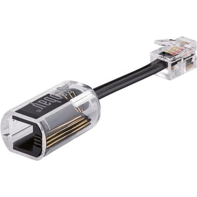 Twist stop connectoren 1x RJ10 stekker 4p4c - RJ10 4p4c Zwart