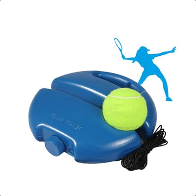 Tennispaal - Tennistrainer - Set Met Elastiek En Tennisbal - Blauw - Voor In de Tuin Kinderen - Classic - Pro - Vakantie - Volwassenen