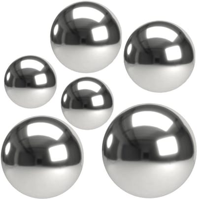 Spiegelballen 6-delige set - Roestvrij staal - Decoratieve ballen - Spiegelgepolijst - Reflecterend - Voor huis en tuin