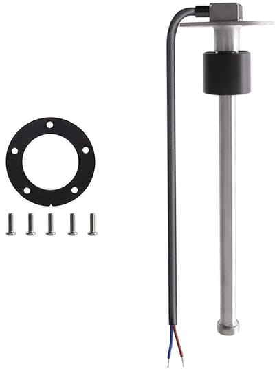 Stainless Steel Brandstofgas Transmitter voor Marine Toepassingen - Waterniveau Sensor met 5 Openingen voor Brandstof- en Watermeters tot 190 Ohm