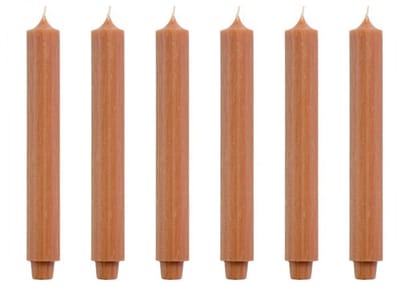Cactula | Dinerkaarsen - XL Dikke kaarsen - Siena - 30 x 3,2 - 6 stuks - 20 Branduren