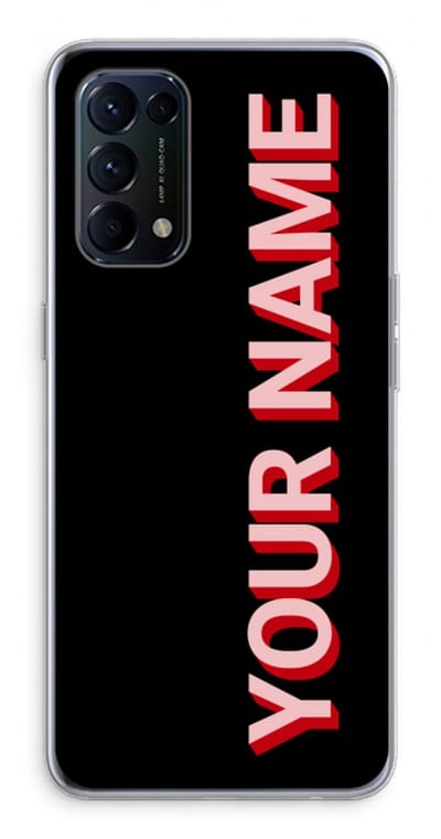 Gepersonaliseerd - Case Company® - Hoesje geschikt voor Oppo Find X3 Lite hoesje - Namecase - Soft Cover Telefoonhoesje - Bescherming aan alle Kanten en Schermrand