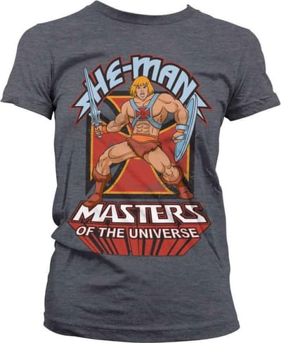 Masters Of The Universe Dames Tshirt -S- He-Man Grijs