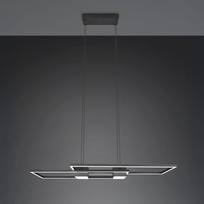Trio Lighting Albany LED hanglamp, zwart, 100 x 28 cm, aluminium CCT dimbaar