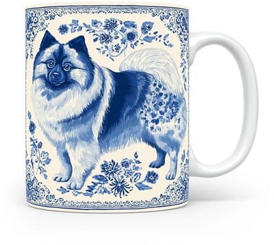 Mok Keeshond Beker voor koffie of tas voor thee, cadeau voor dierenliefhebbers, moeder, vader, collega, vriend, vriendin, kantoor, opa, oma, hond, kerst, sinterklaas, verjaardag