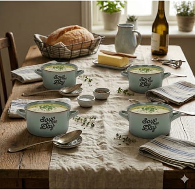 Excellent houseware soepkom/snack schaaltje - groen - 500ml - porselein - met oor