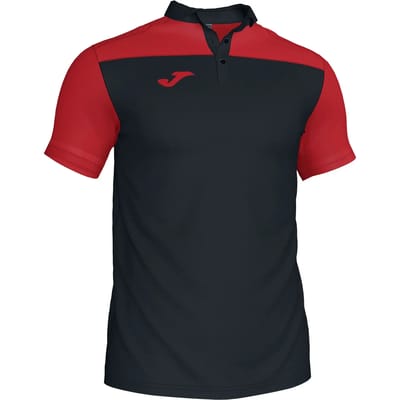 Joma Crew III Polo Heren - Zwart / Rood | Maat: XL