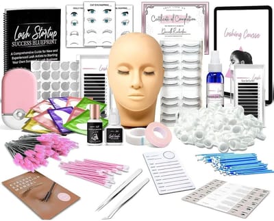 Luxe Wimperextension Starters Pakket met Mannequin - Beginnend Wimperstylist en Professionals - Oefen Wimper Extensions Set - Lash Lift Kit - Lash Lift Set